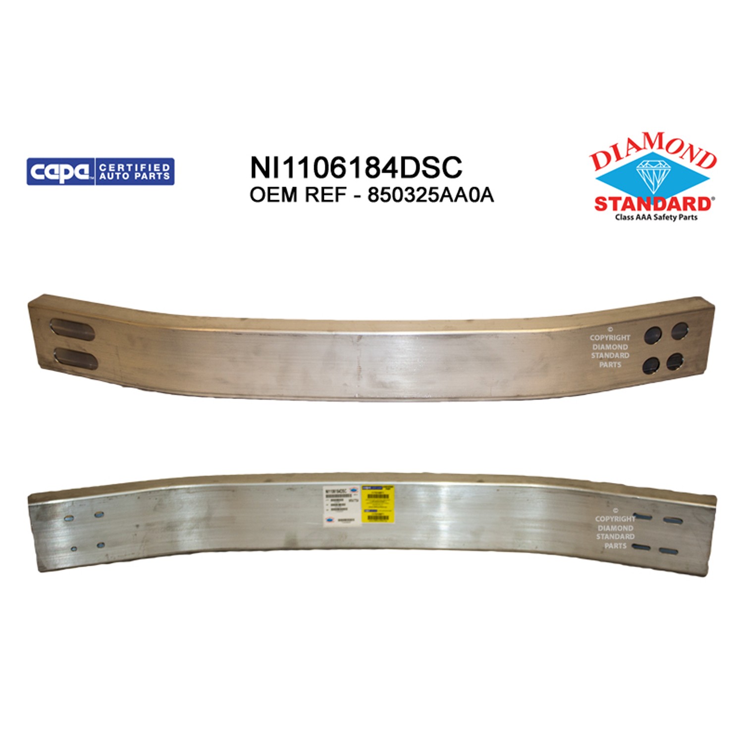 Bumper Cover Reinforcement Rear CAPA for Nissan Murano 2015–2023