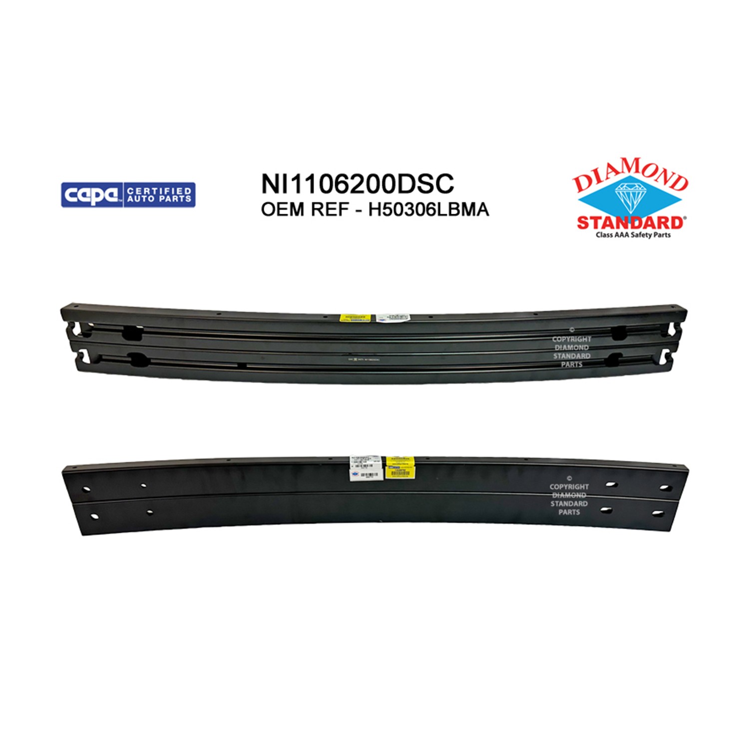 Bumper Cover Reinforcement Rear CAPA for Nissan Sentra 2020–2023