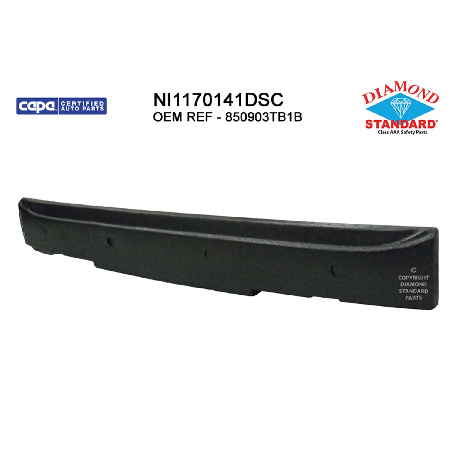 Bumper Impact Absorber Rear CAPA for Nissan Altima Sedan 2013–2018
