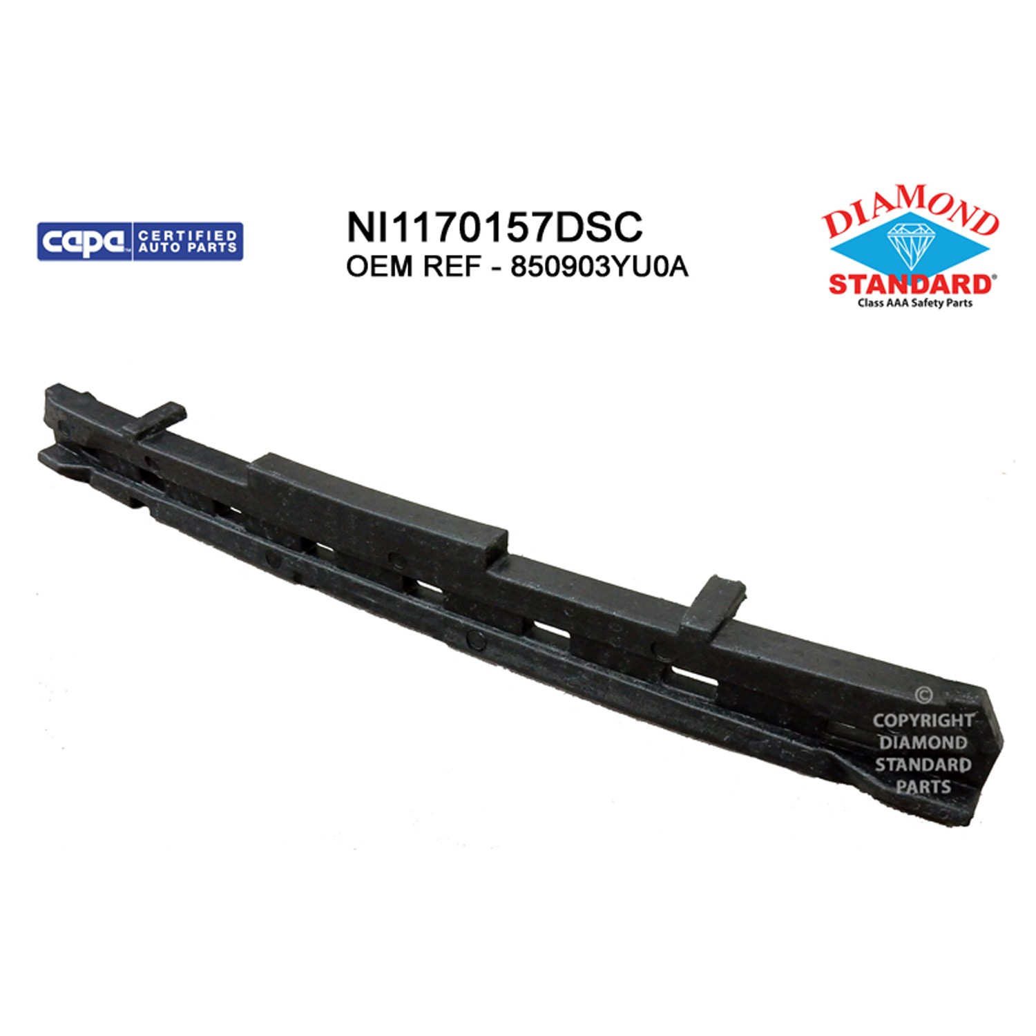 Bumper Impact Absorber Rear CAPA for Nissan Sentra 2016–2018