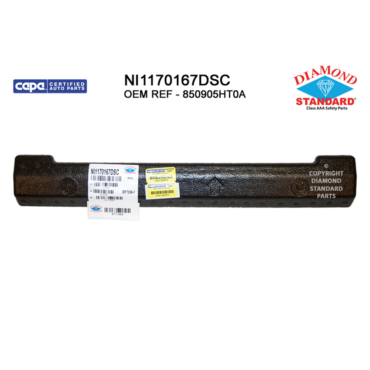 Bumper Impact Absorber Rear CAPA for Nissan Rogue 2019