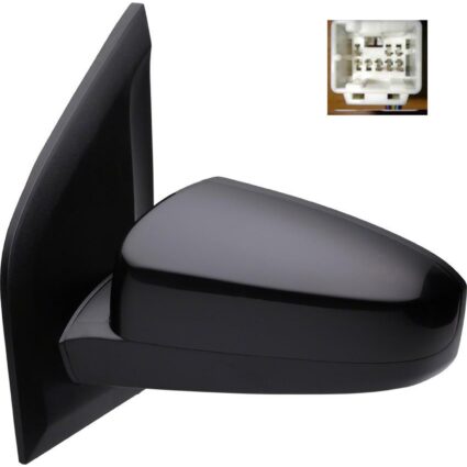 Door Mirror Assembly Left w/Power Non-Heated for Nissan Sentra 2007–2012
