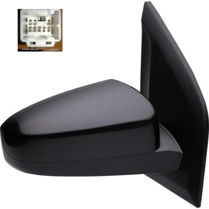 Door Mirror Assembly Right w/Power Non-Heated for Nissan Sentra 2007–2012