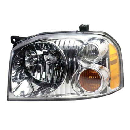 Headlight Assembly Composite Left w/Aluminized Bezel for Nissan Frontier XE 2001–2004