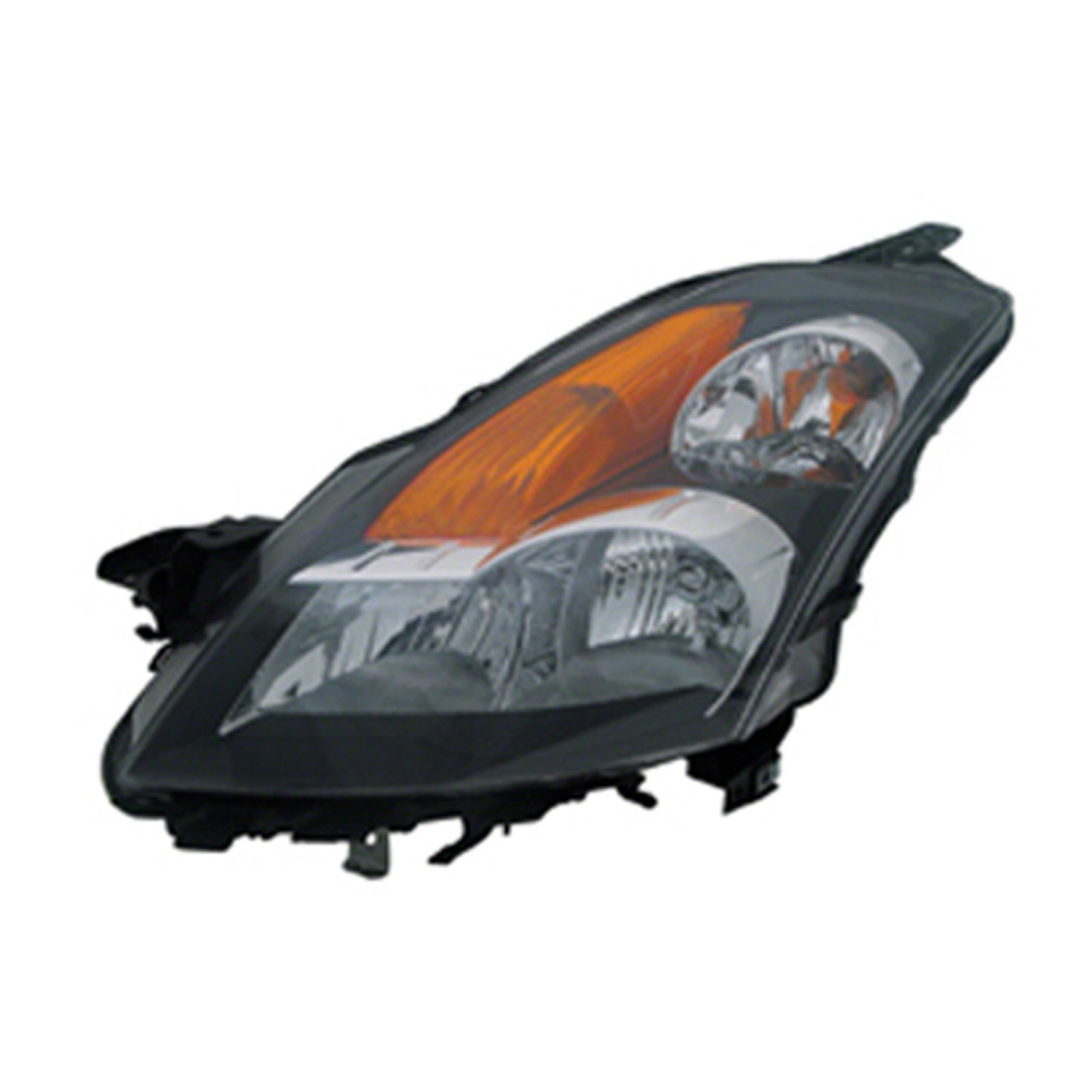 Headlight Assembly Composite Left w/Halogen w/Light Black Bezel for Nissan Altima Hybrid 2007–2009