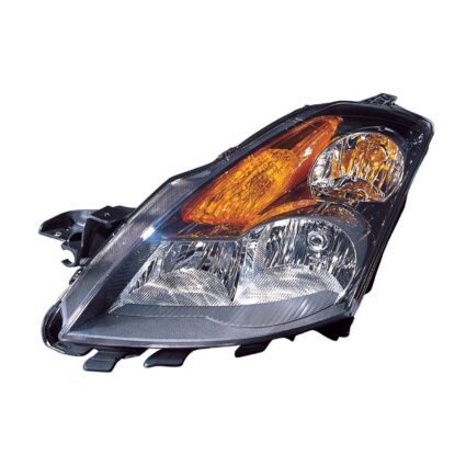 Headlight Assembly Composite Left w/Halogen w/Light Black Bezel CAPA for Nissan Altima Hybrid 2007–2009