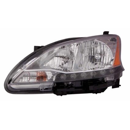Headlight Assembly Composite Left CAPA for Nissan Sentra 2013–2015