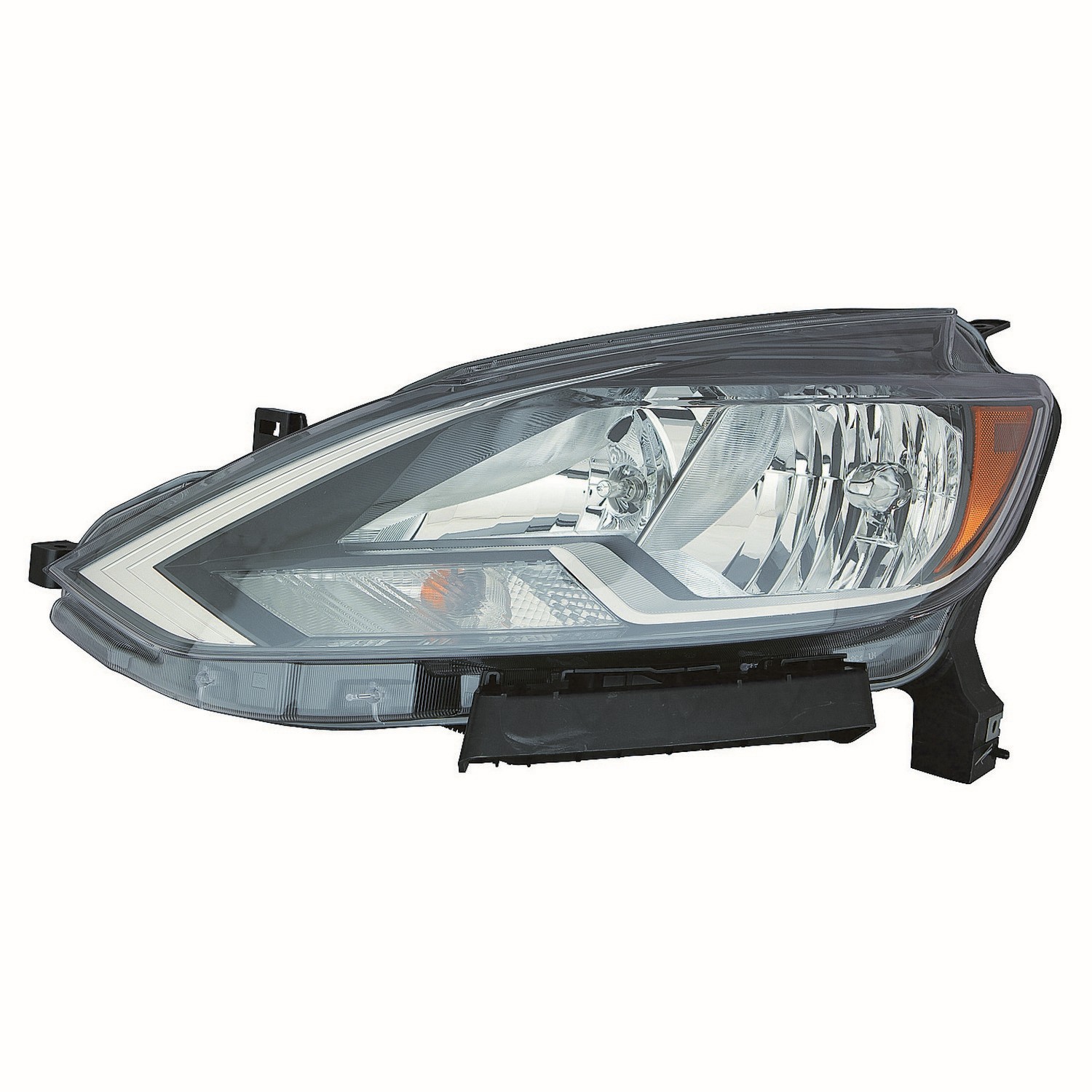 Headlight Assembly Composite Left Halogen CAPA for Nissan Sentra S SV FE+S 2016–2019