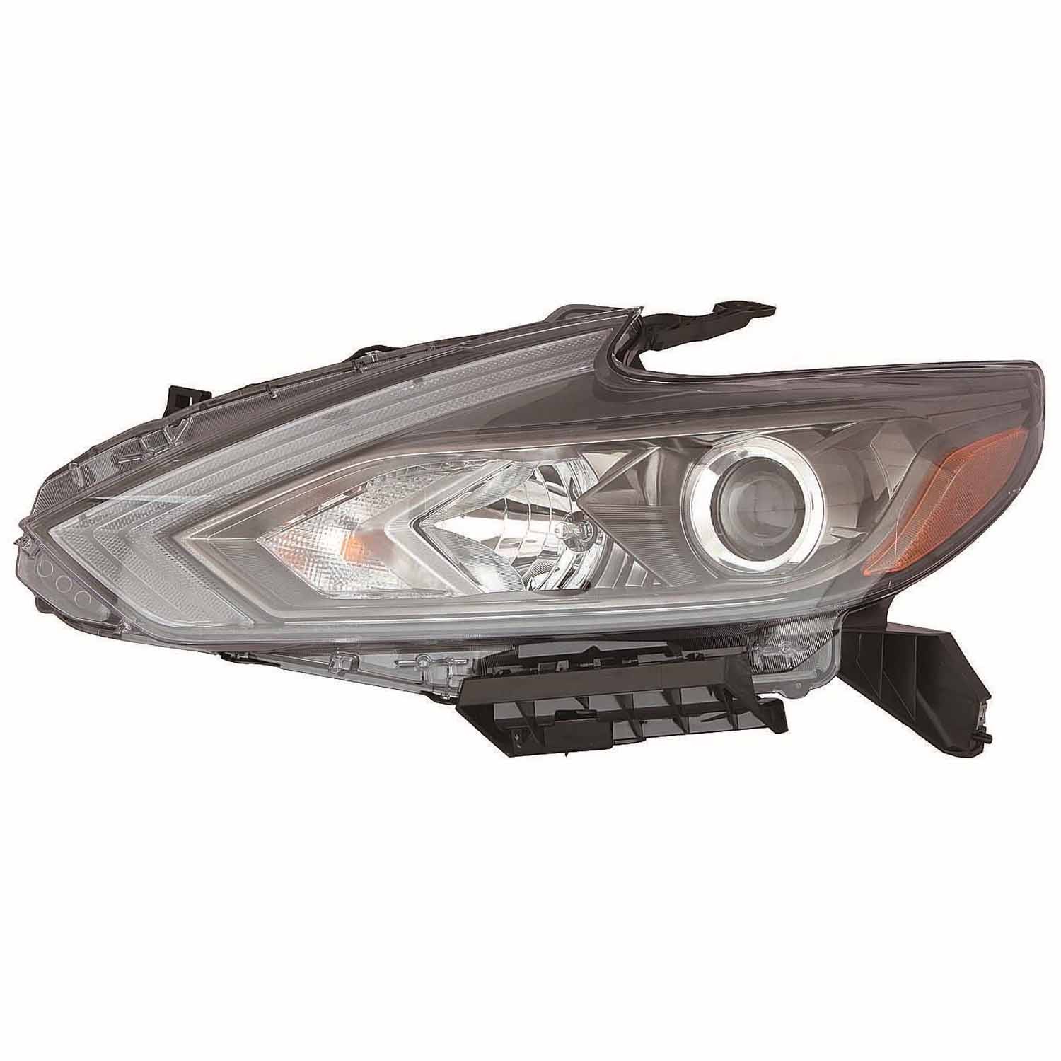 Headlight Assembly Composite Left Halogen w/o LED DRL w/o Smoke Lens CAPA for Nissan Altima Sedan 2016–2018