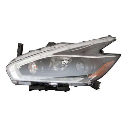 Headlight Assembly Composite Left Halogen Black Bezel CAPA for Nissan Murano 2018