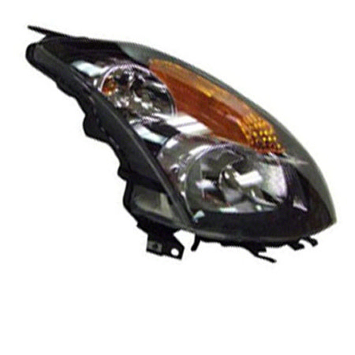 Headlight Assembly Composite Right w/Halogen w/Black Bezel for Nissan Altima Hybrid 2007
