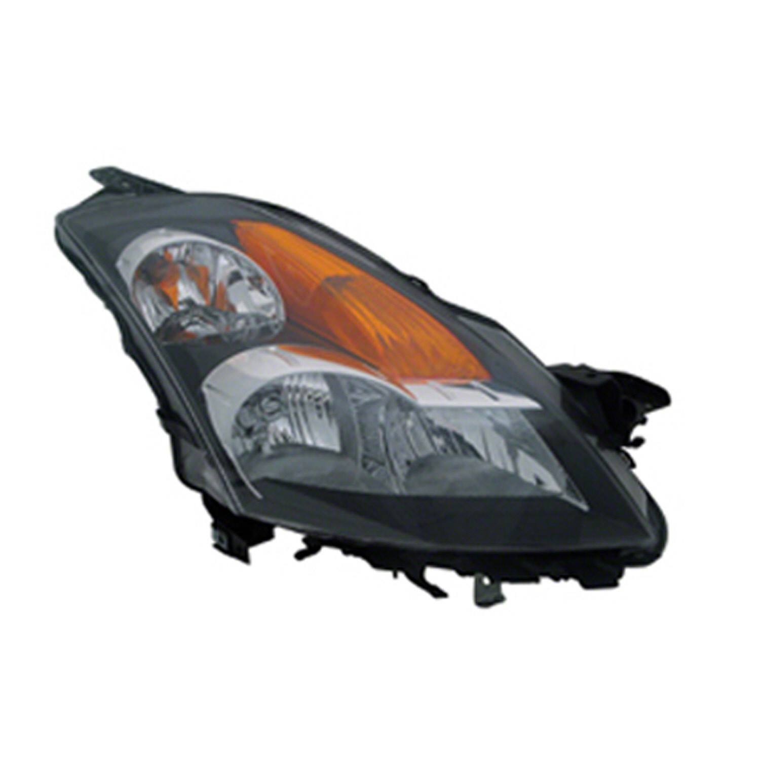 Headlight Assembly Composite Right w/Halogen w/Light Black Bezel for Nissan Altima Hybrid 2007–2009