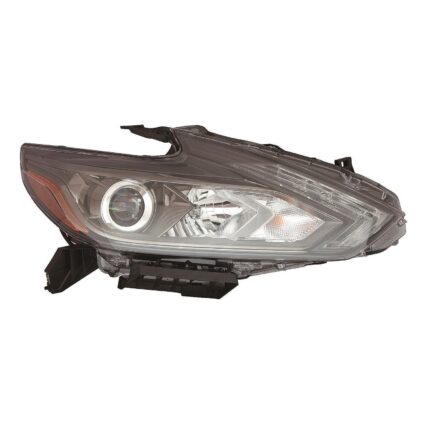 Headlight Assembly Composite Right LED w/LED DRL w/Smoke Lens CAPA for Nissan Altima Sedan 2016–2018