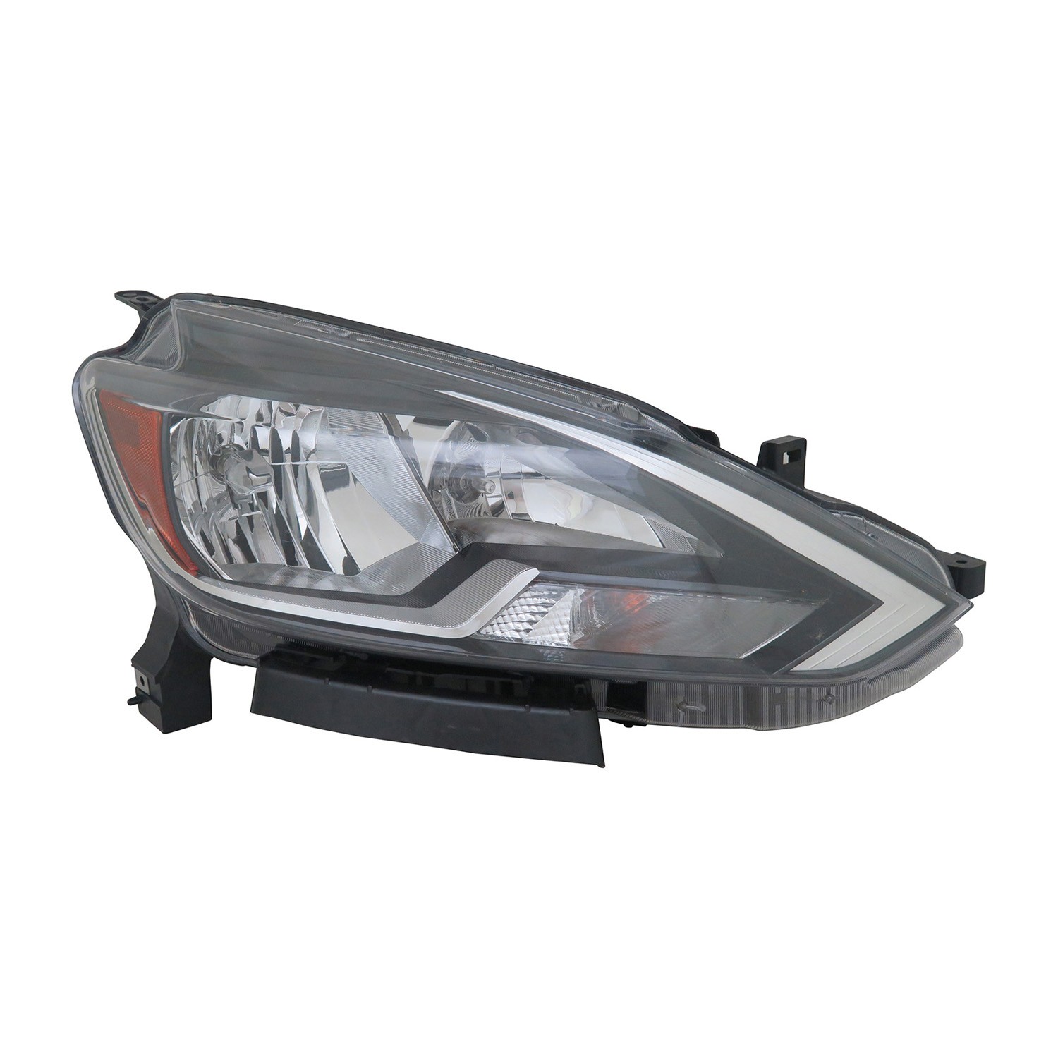 Headlight Assembly Composite Right Halogen for Nissan Sentra S SV FE+S 2016–2019