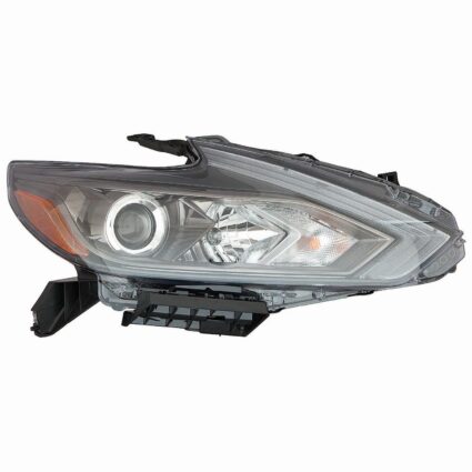 Headlight Assembly Composite Right Halogen w/o LED DRL w/o Smoke Lens CAPA for Nissan Altima Sedan 2016–2018