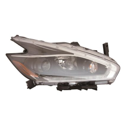 Headlight Assembly Composite Right Halogen Black Bezel CAPA for Nissan Murano 2018