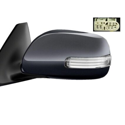 Door Mirror Assembly Left Power Non-Heated w/Signal Lamp Black (Code 202) w/Cover for Scion tC 2011–2016
