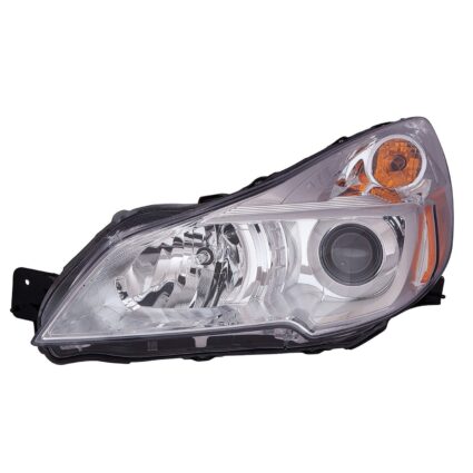 Headlight Assembly Composite Left Chrome Bezel for Subaru Outback 2013–2014