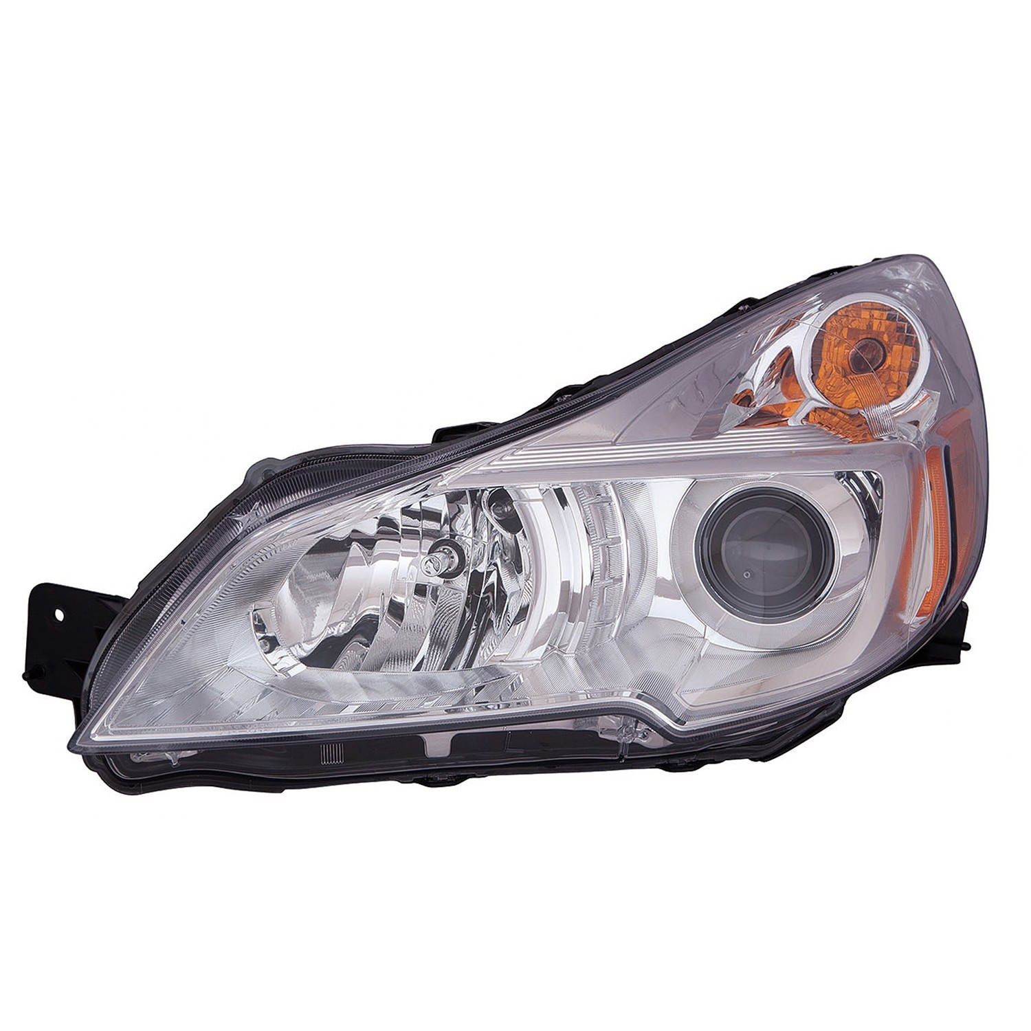 Headlight Assembly Composite Left Chrome Bezel for Subaru Outback 2013–2014