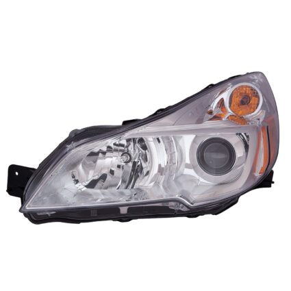 Headlight Assembly Composite Left Chrome Bezel CAPA for Subaru Outback 2013–2014