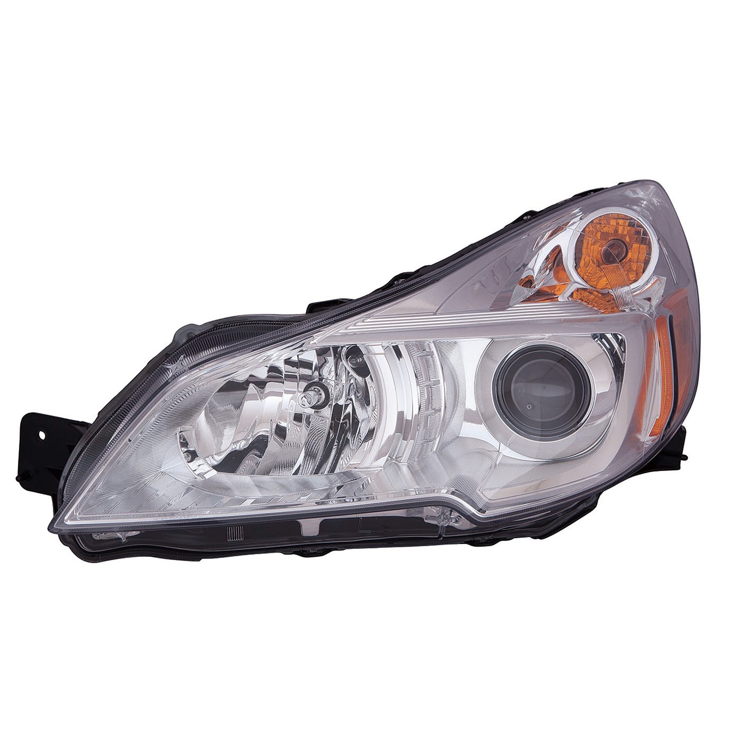 Headlight Assembly Composite Left Chrome Bezel CAPA for Subaru Outback 2013–2014