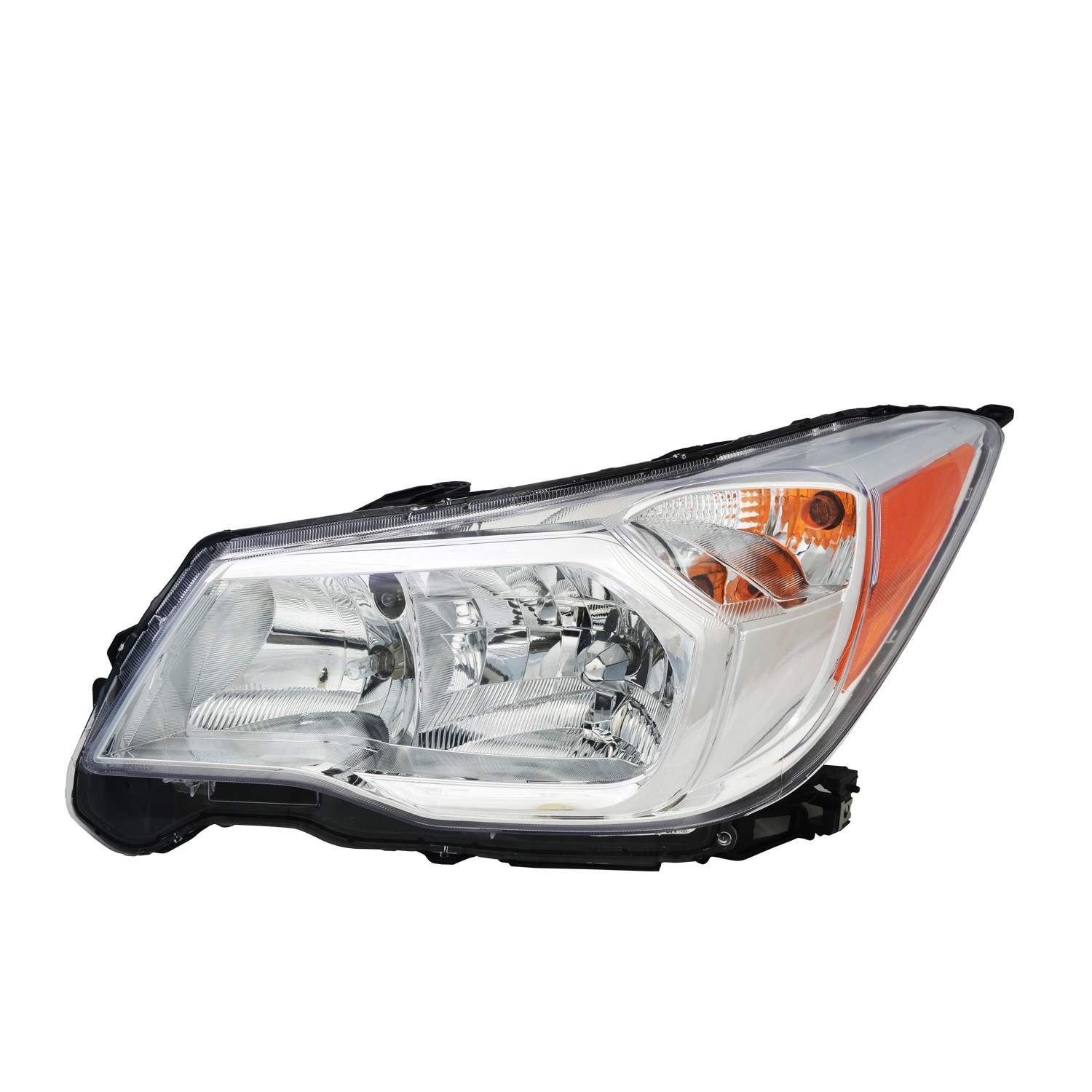 Headlight Assembly Composite Left Halogen Chrome Bezel for Subaru Forester 2014–2016