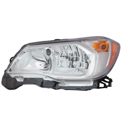 Headlight Assembly Composite Left Halogen Chrome Bezel CAPA for Subaru Forester 2014–2016