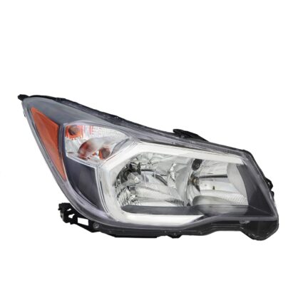 Headlight Assembly Composite Right Halogen Gray Bezel for Subaru Forester 2014–2016
