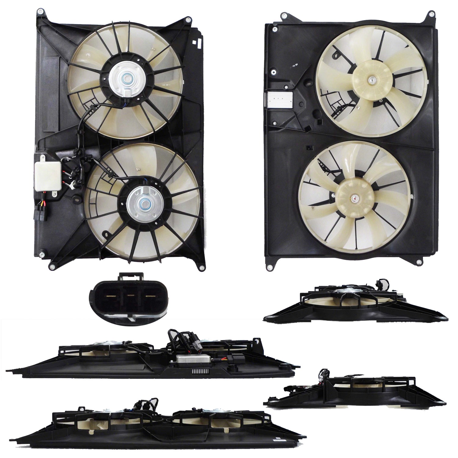Engine Cooling Fan Assembly Motor/Blade/Shroud Assy for Subaru Tribeca 2008–2014
