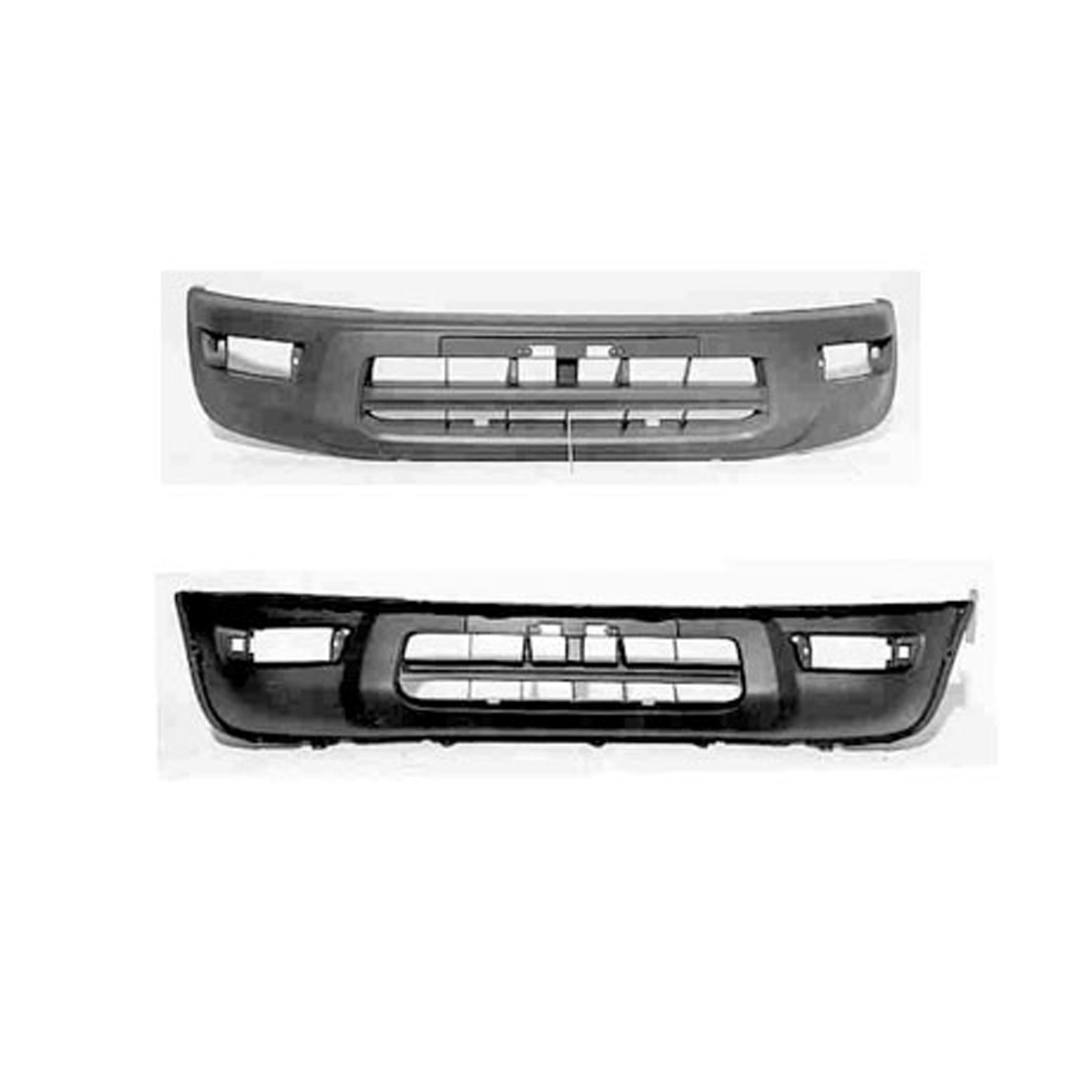 Bumper Cover Front w/Fender Flares w/60R16 Tires Primed for Toyota RAV4 1998–2000