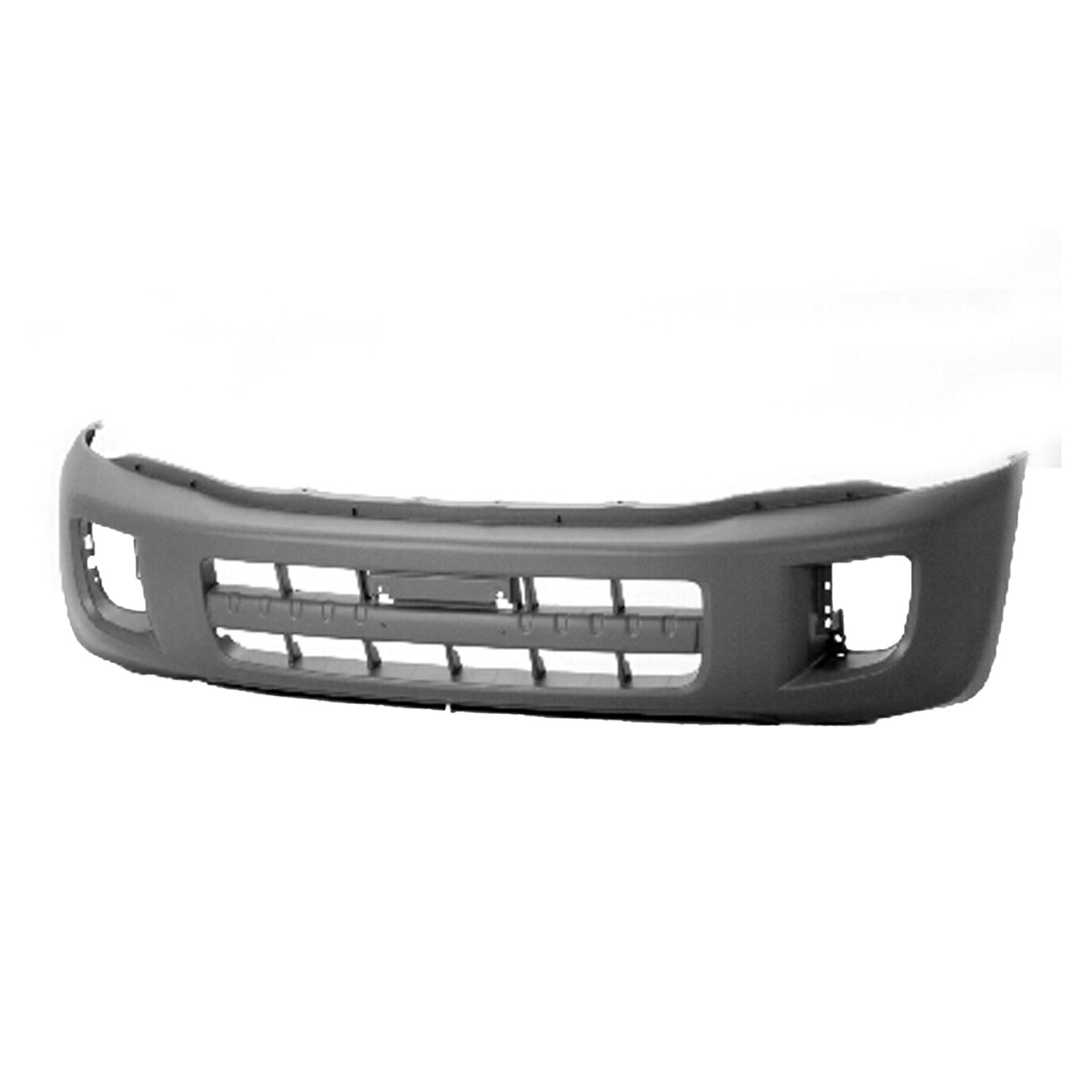 Bumper Cover Front w/o Wheel Opng Flares Matte Dark Gray for Toyota RAV4 2001–2003