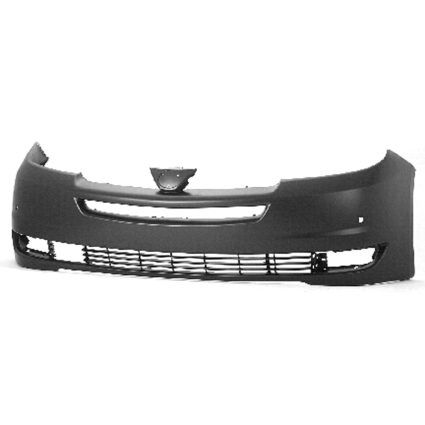 Bumper Cover Front w/Park Sensor w/Radar Cruise Primed CAPA for Toyota Sienna 2004–2005
