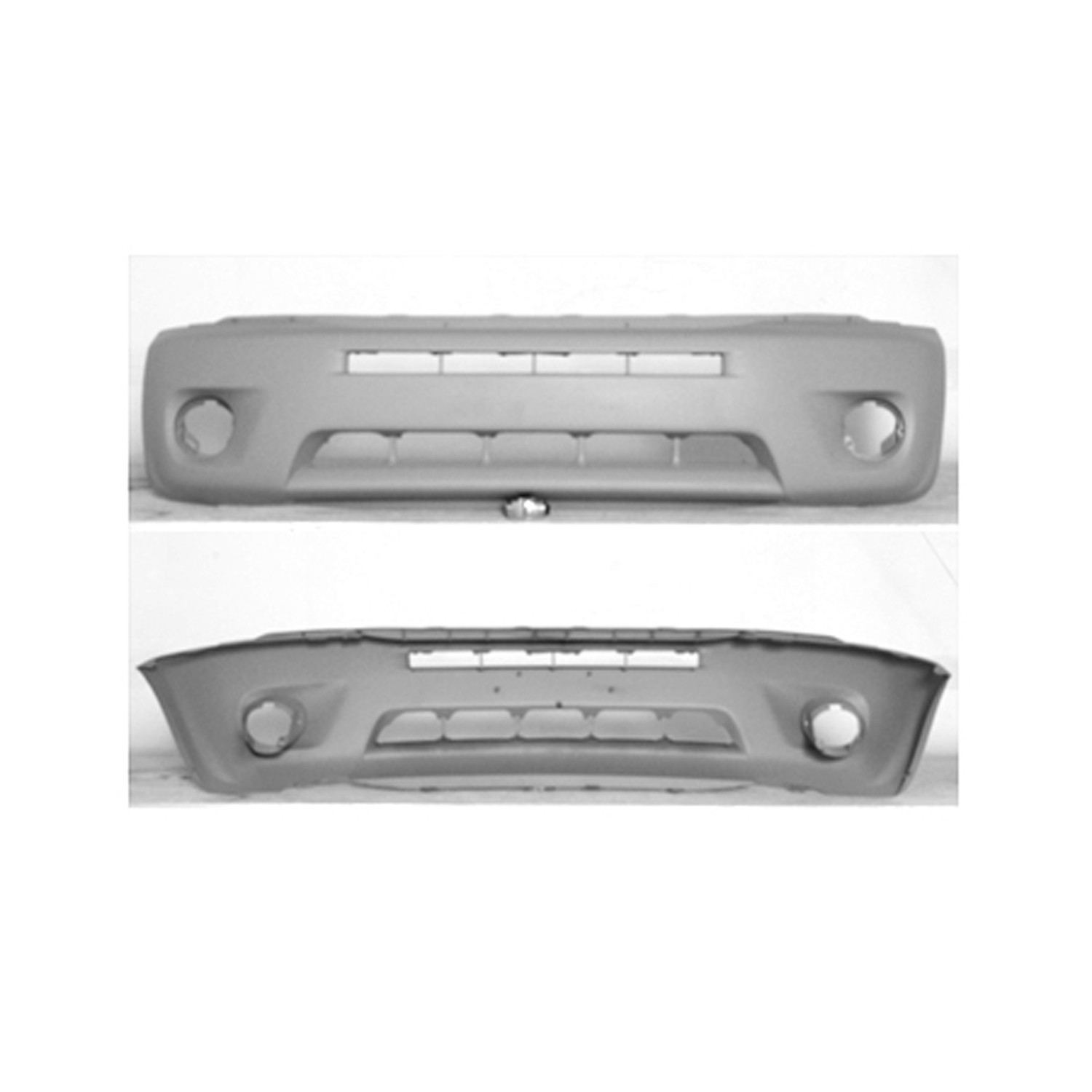 Bumper Cover Front w/o Fender Flares Matte-Dark Gray for Toyota RAV4 2004–2005
