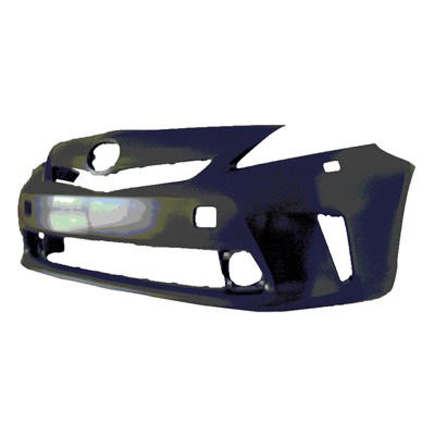 Bumper Cover Front LED Headlamps w/o Pre-Collision System Primed CAPA for Toyota Prius V 2012–2014