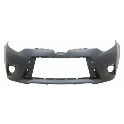 Bumper Cover Front w/o Chrome Grille Surround Primed CAPA for Toyota Corolla L LE Le Eco Plus LE Eco CE 2014–2016