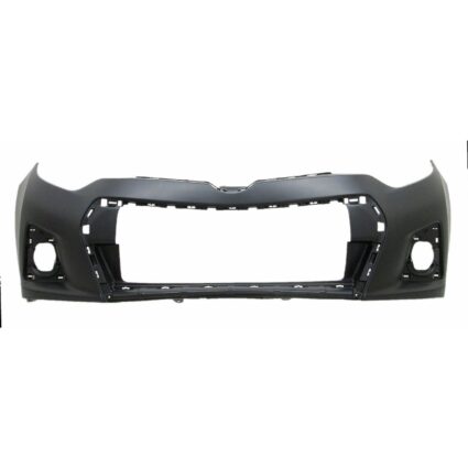 Bumper Cover Front w/Chrome Grille Surround Primed CAPA for Toyota Corolla S 2014–2016