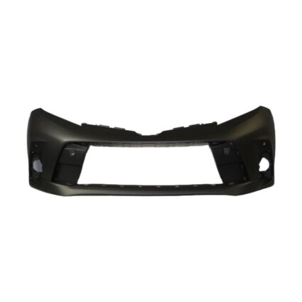 Bumper Cover Front w/o Park Distance Sensors Primed CAPA for Toyota Sienna L LE XLE Premium XLE 2018–2020