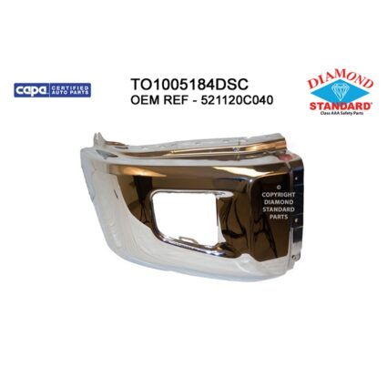 Bumper Extension Front Right Outer w/o Parking Assist CAPA for Toyota Tundra Limited SR5 2014–2021