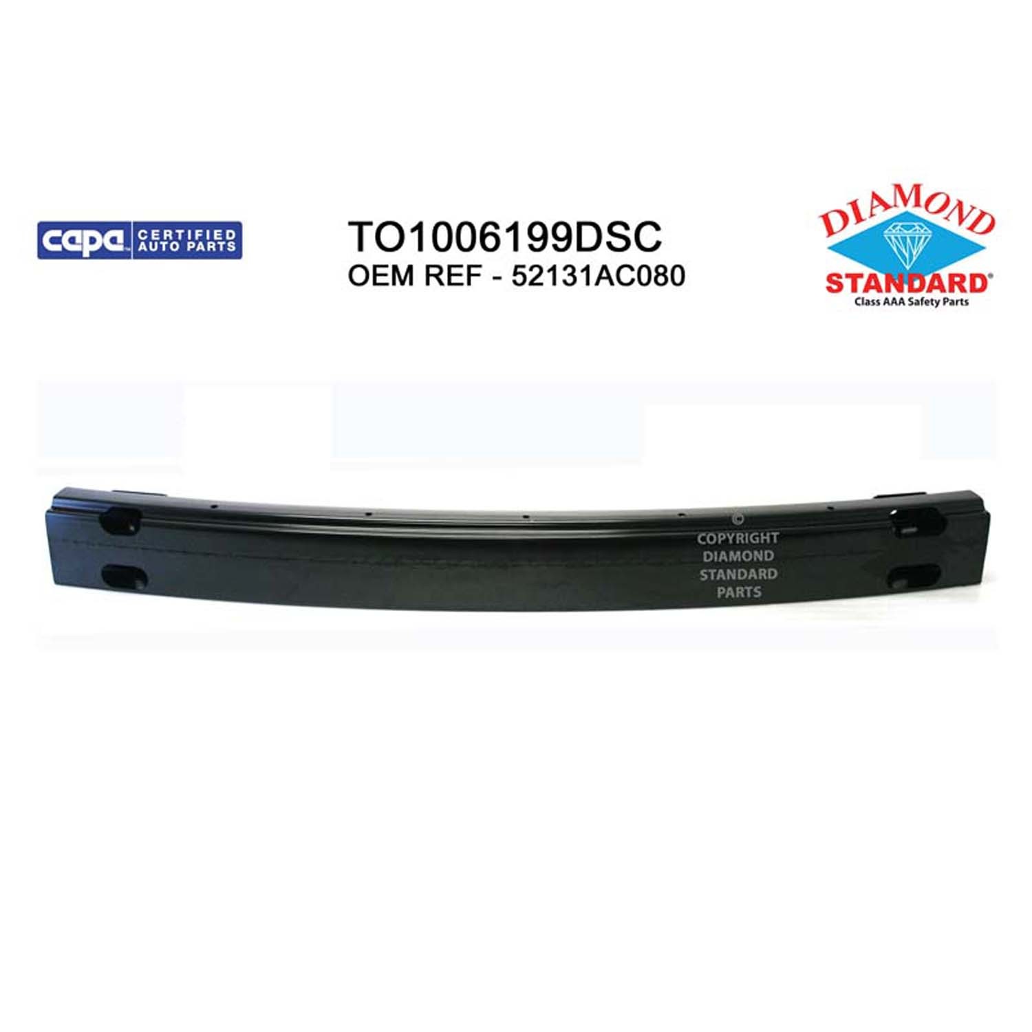 Bumper Cover Reinforcement Front Steel CAPA for Toyota Avalon 2005–2012