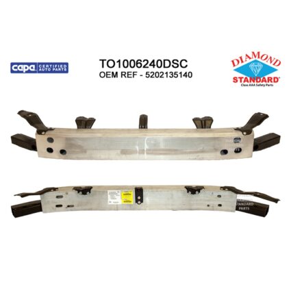 Bumper Cover Reinforcement Front w/o Chrome Trim CAPA for Toyota 4Runner 2014–2024