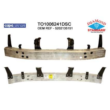 Bumper Cover Reinforcement Front w/Chrome Trim CAPA for Toyota 4Runner 2014–2024