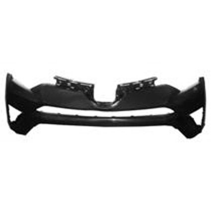 Bumper Cover Front Upper w/Tab Holes w/o Park Assist Primed North America Built CAPA for Toyota RAV4 2016–2018