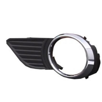 Bumper Insert Front Left Fog Lamp Bezel w/Park Sensor w/Fog Lamps Chrome/Black for Toyota Sienna Base LE XLE 2011–2017