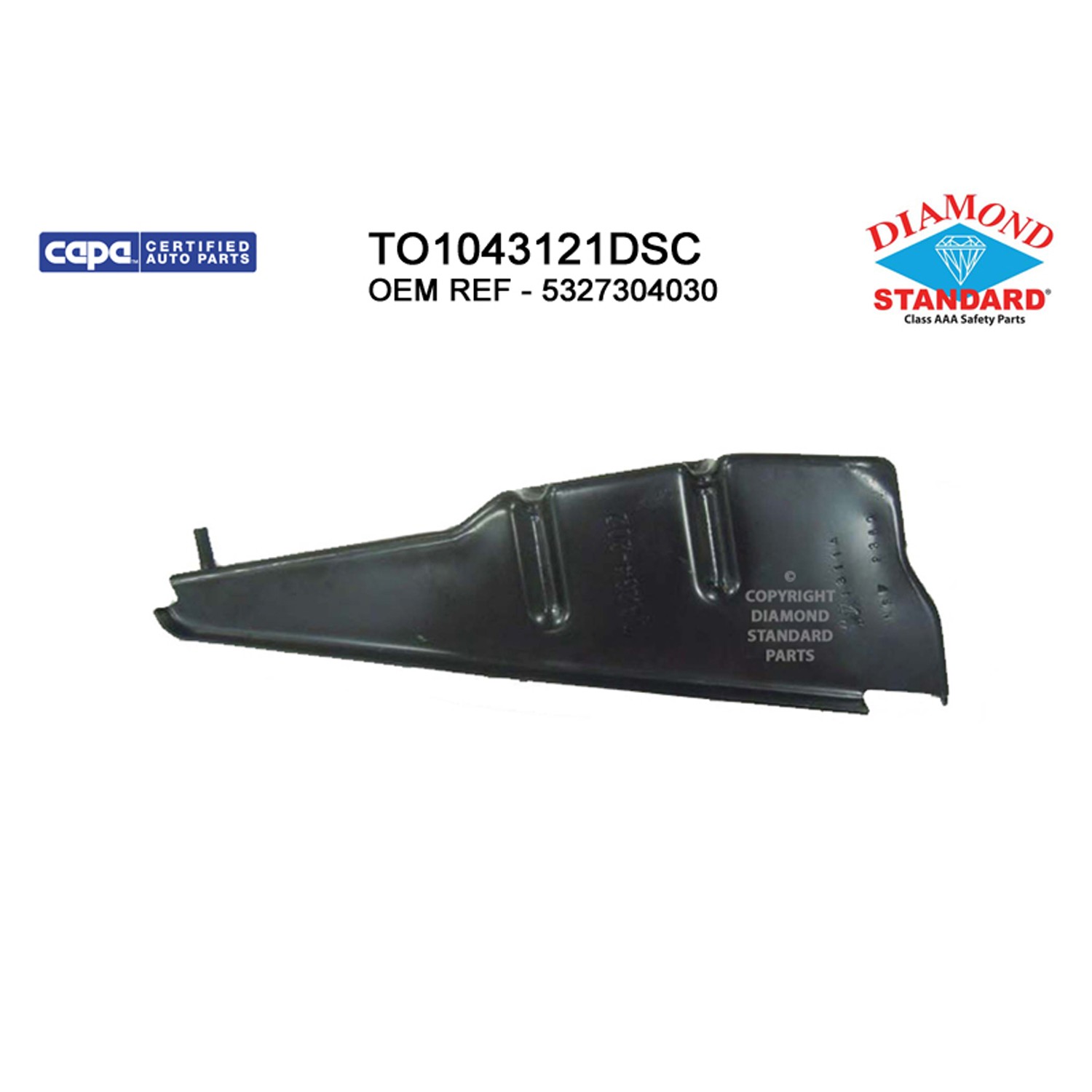 Bumper Cover Support Front Right CAPA for Toyota Tacoma 2012–2015