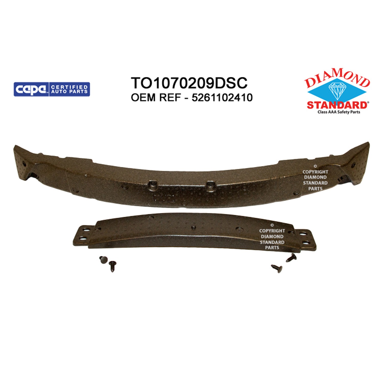 Bumper Impact Absorber Front CAPA for Toyota Corolla 2017–2019