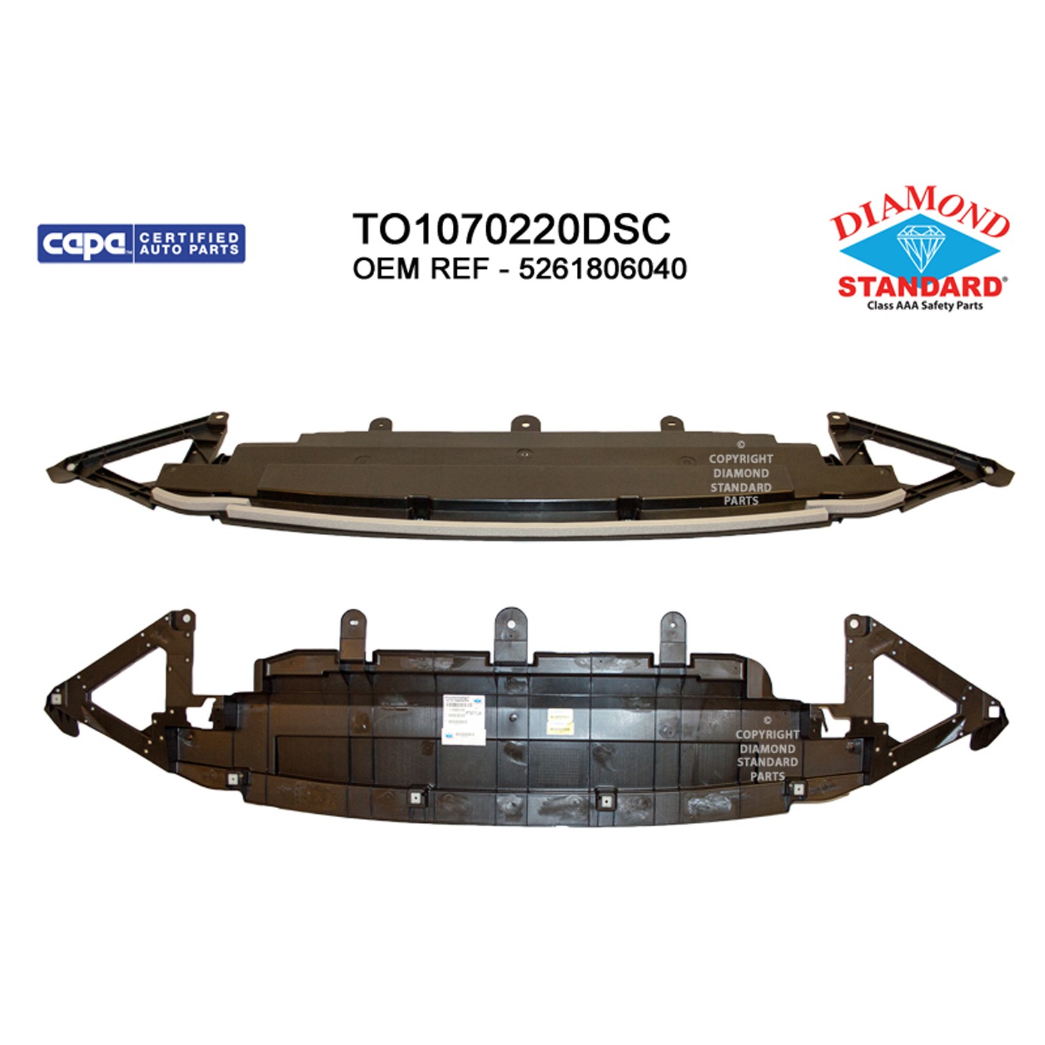 Bumper Impact Absorber Front Lower CAPA for Toyota Camry 2018–2024