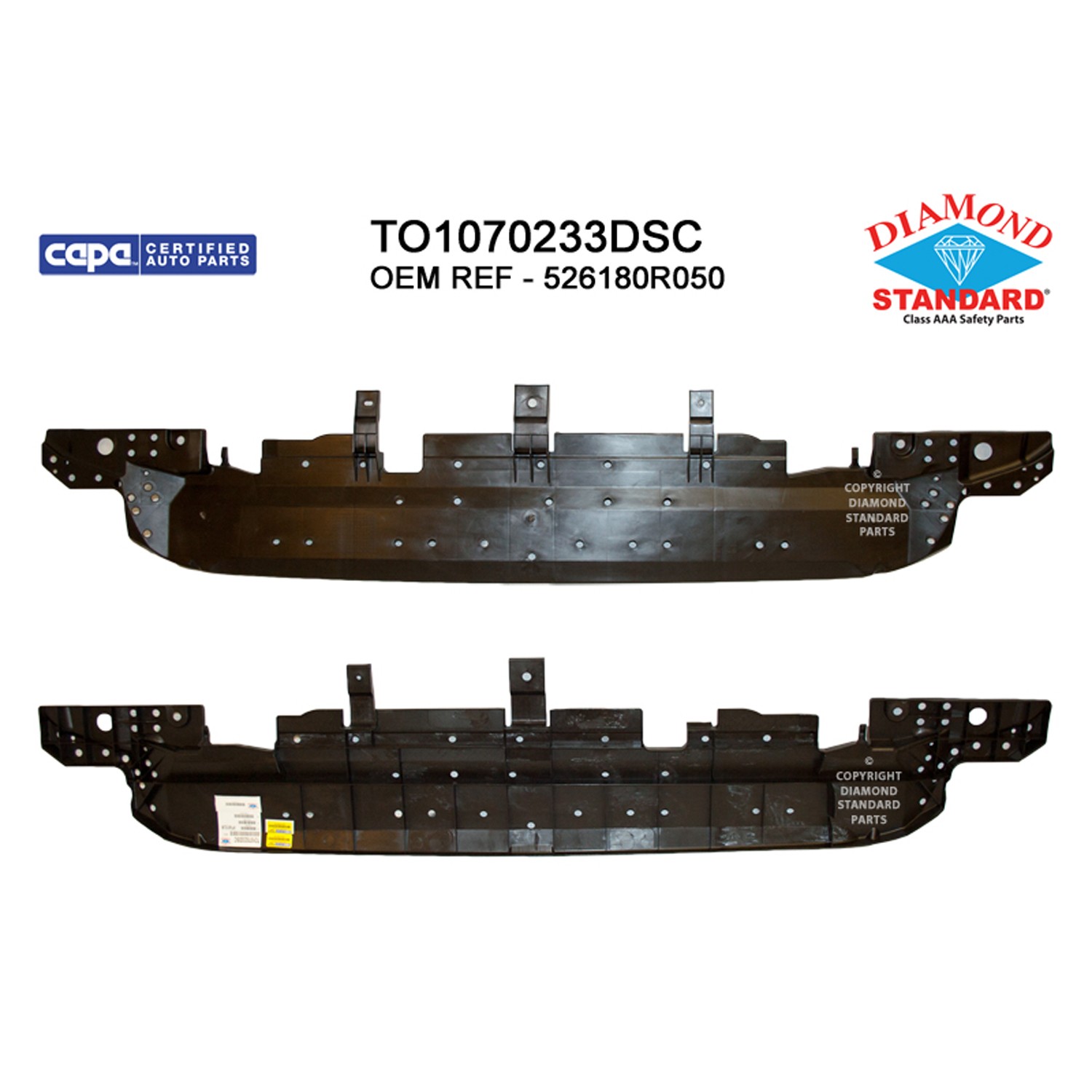 Bumper Impact Absorber Front Lower North America Built CAPA for Toyota RAV4 2019–2024