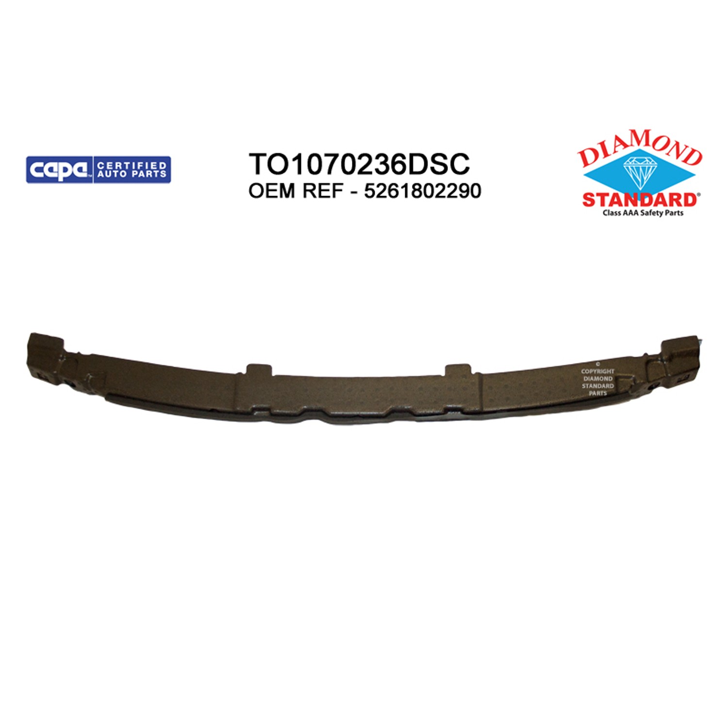 Bumper Impact Absorber Front Lower CAPA for Toyota Corolla L LE XLE Hybrid LE Hybrid 2020–2024