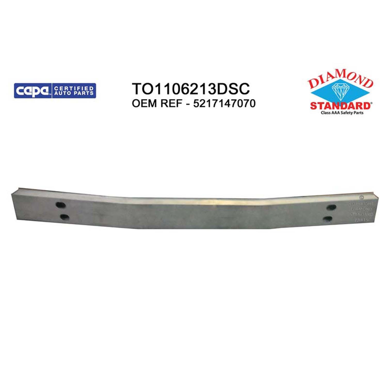 Bumper Cover Reinforcement Rear CAPA for Toyota Prius V 2012–2018