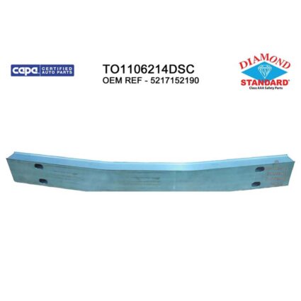 Bumper Cover Reinforcement Rear CAPA for Toyota Prius C 2012–2019